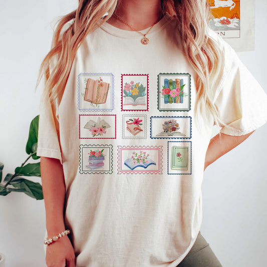 Floral Book Lover Comfort Colors Graphic Tee