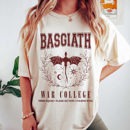 Basgiath War College T-Shirt – Fourth Wing Inspired