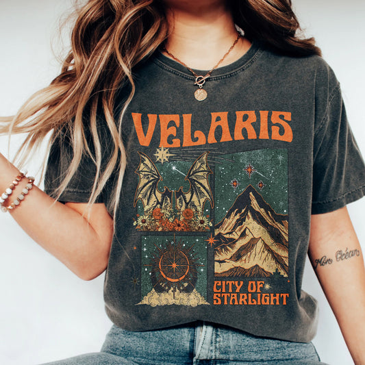 Velaris – City of Starlight Retro Fantasy Tee