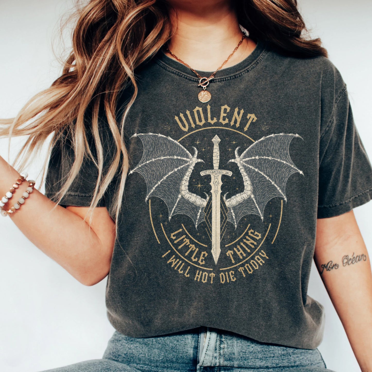 Fourth Wing Inspired Graphic Tee – Violent Little Thing