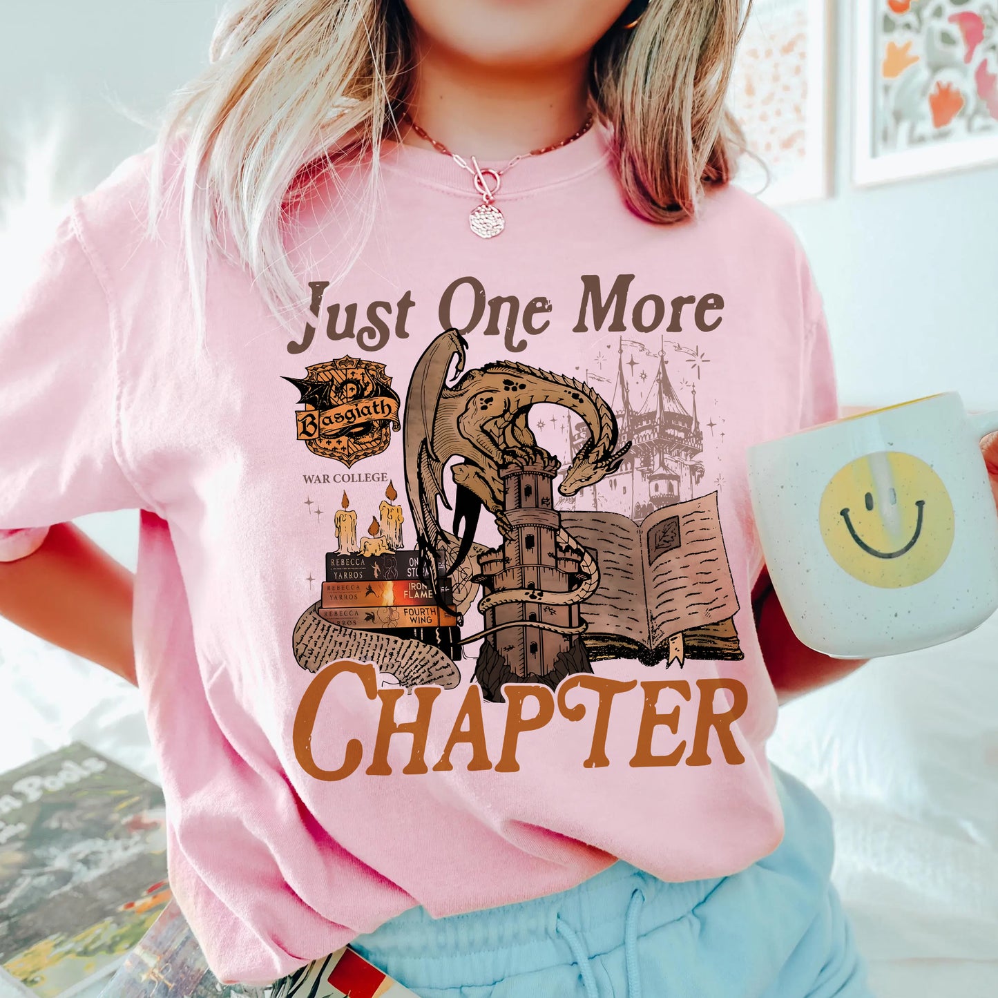 Fourth Wing Comfort Colors T-Shirt – Just One More Chapter Book Tee