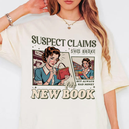Money for New Books Comfort Colors Graphic Tee – Retro Reader Style