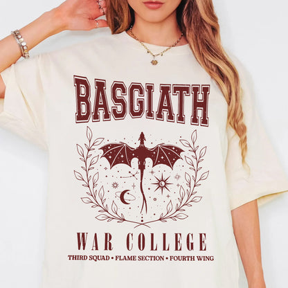 Basgiath War College T-Shirt – Fourth Wing Inspired