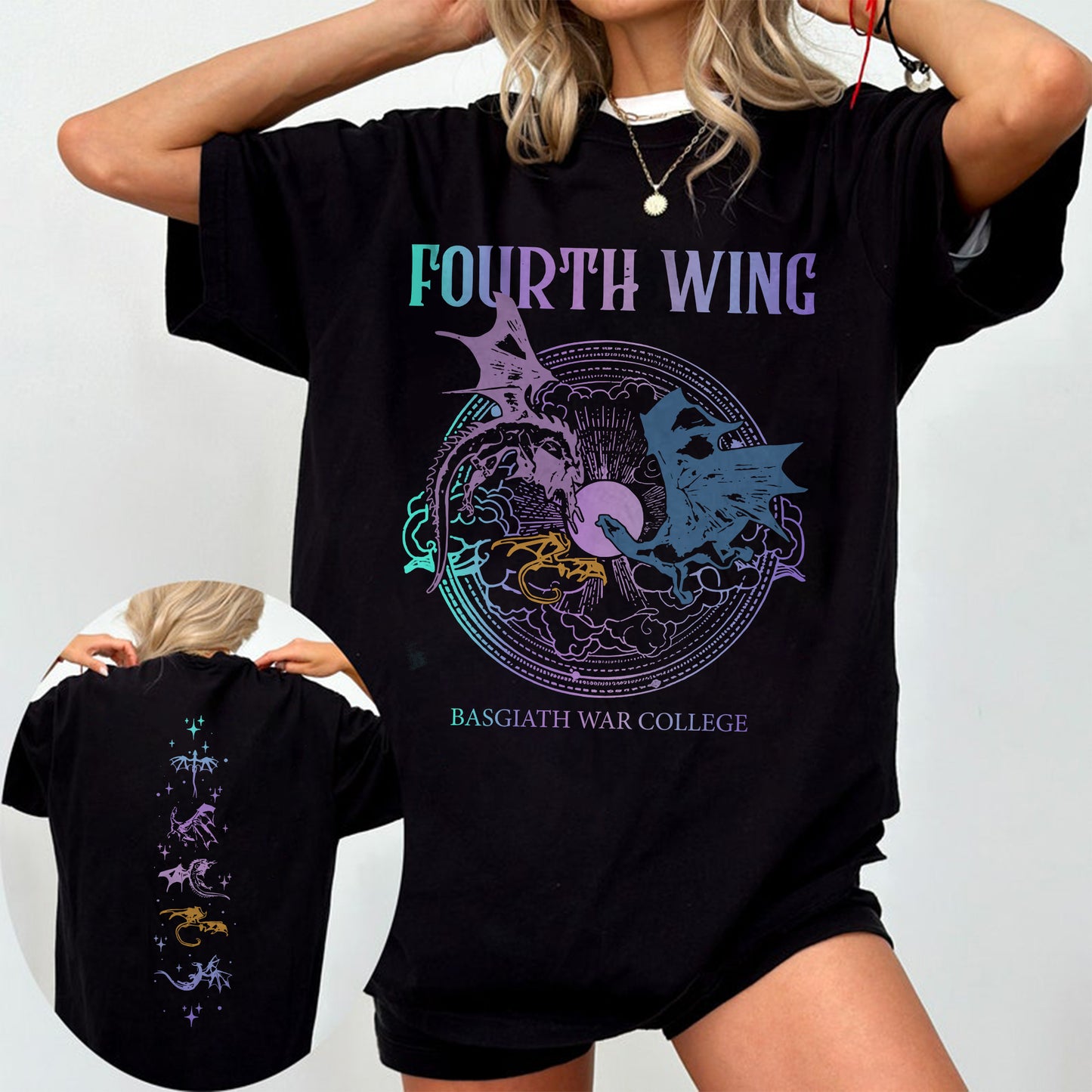Fourth Wing Comfort Colors Tee – Basgiath War College Dragons