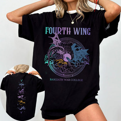 Fourth Wing Comfort Colors Tee – Basgiath War College Dragons
