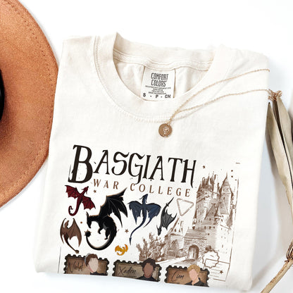 Basgiath War College Comfort Colors T-Shirt – Fourth Wing Fan Tee