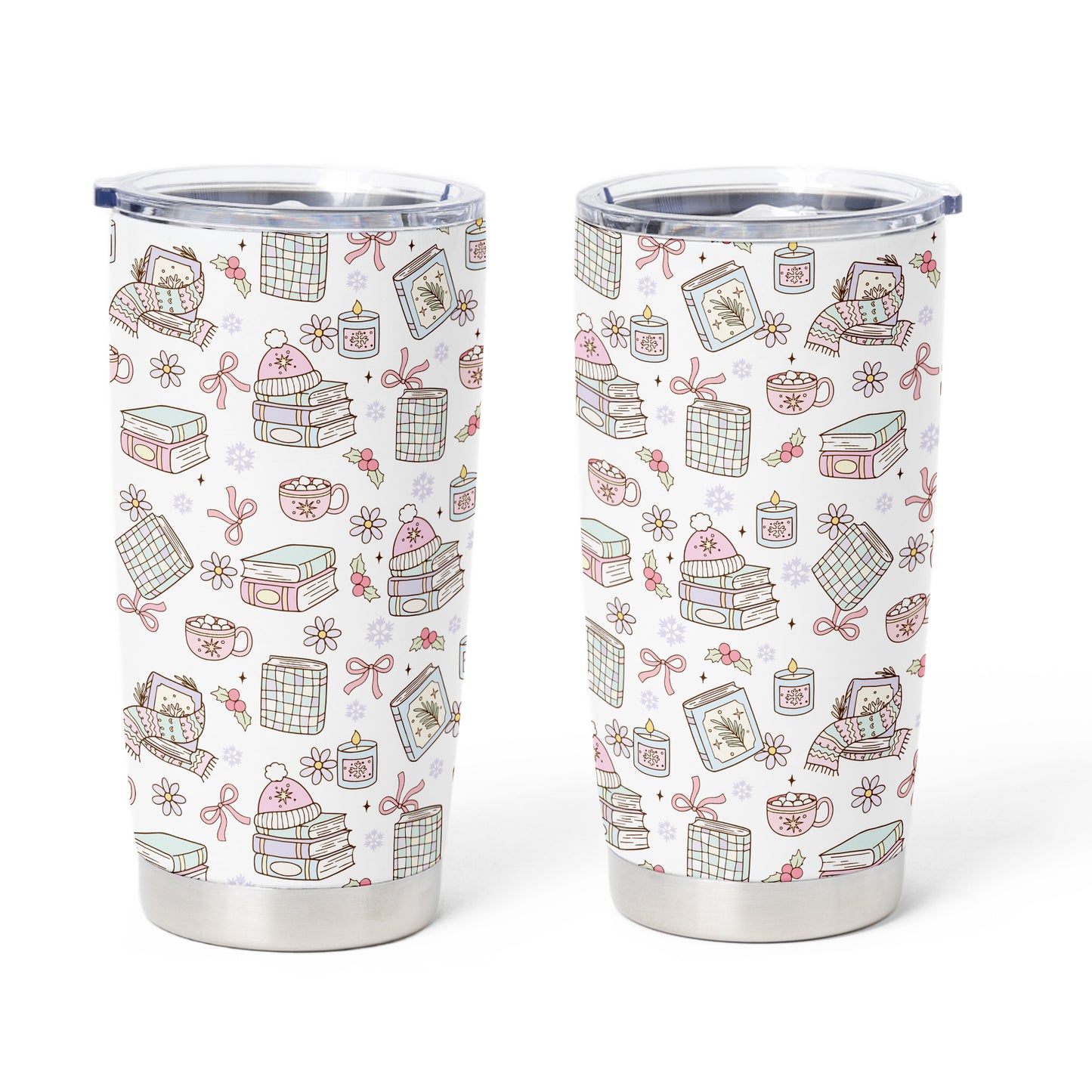 Cozy Bookish Tumbler – 20oz & 40oz Relaxed Reader Cup