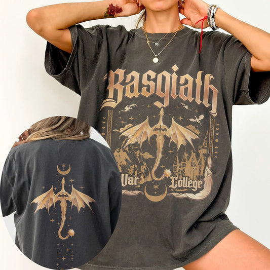Basgiath War College Comfort Colors T-Shirt – Golden Dragon Design
