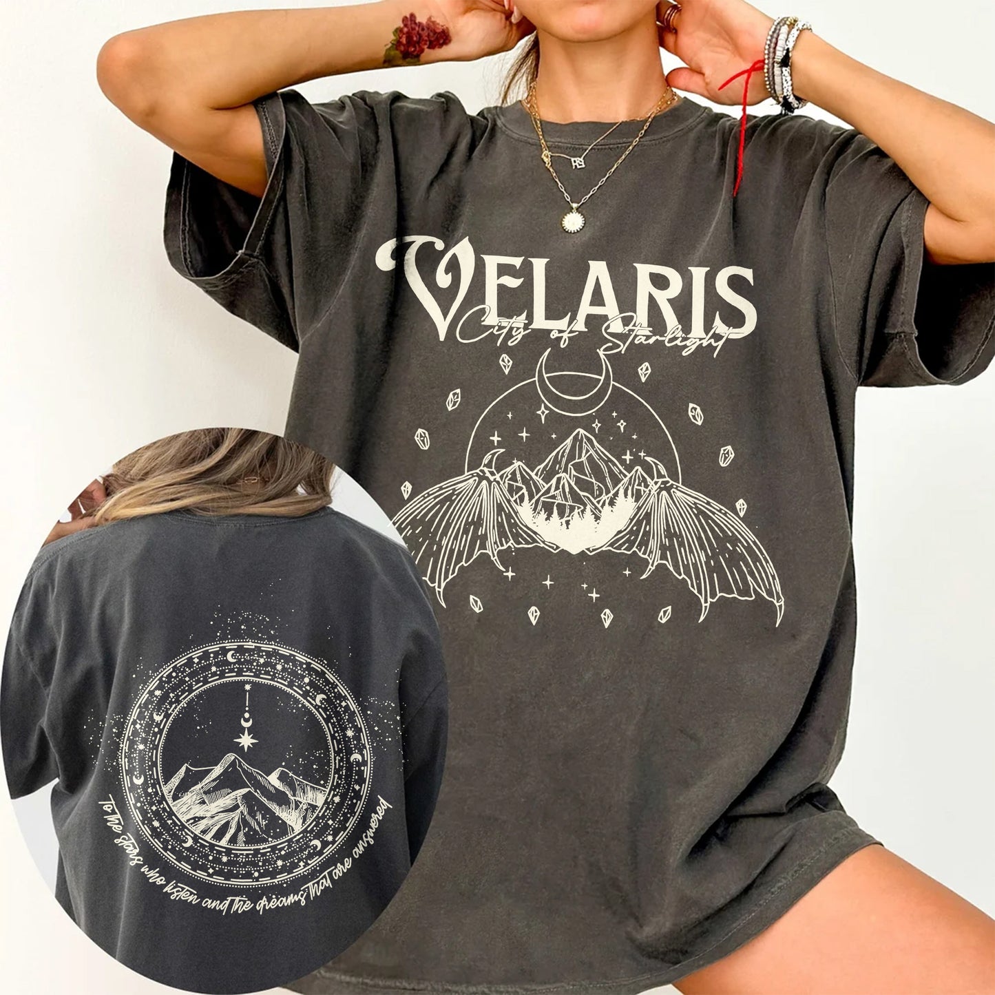 Velaris Comfort Colors T-Shirt – Night Court Wings Design