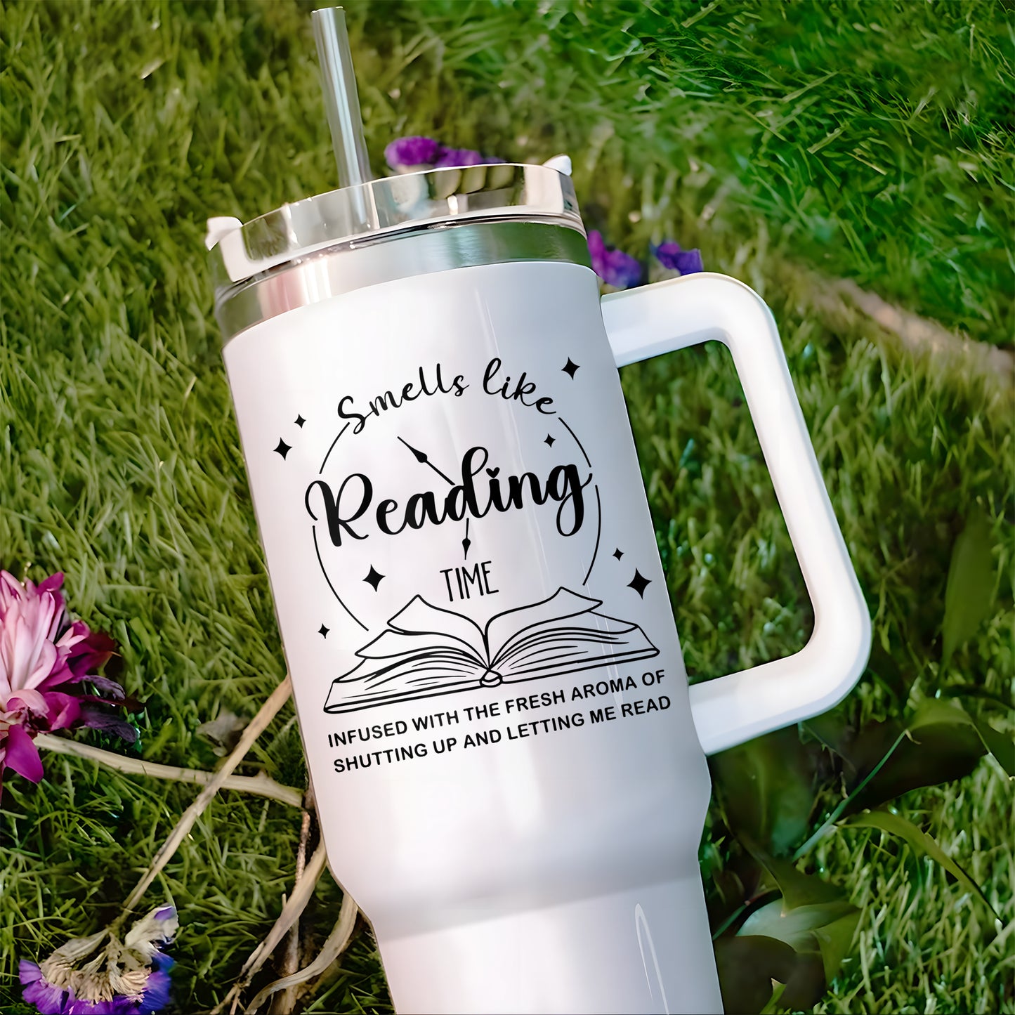 Smells Like Reading Time Stainless Steel Tumbler