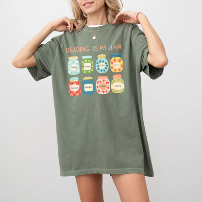 Reading Is My Jam Comfort Colors Graphic Tee