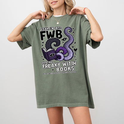 Freaky With Books Comfort Colors Graphic Tee