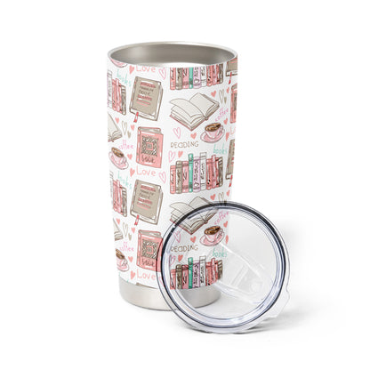 Reading Coffee Love Tumbler – 20oz & 40oz Bookish Cup