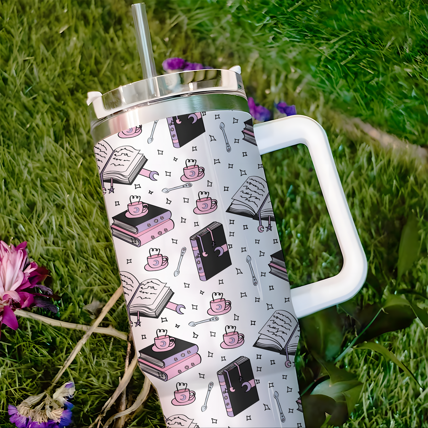 Romantasy Books & Coffee Tumbler
