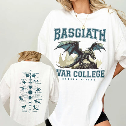 Basgiath War College T shirt Fourth Wing Fantasy Tee