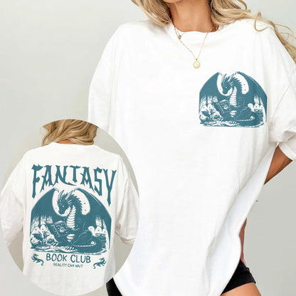 Fantasy Book Club T-Shirt | Reality Can Wait Oversized Tee