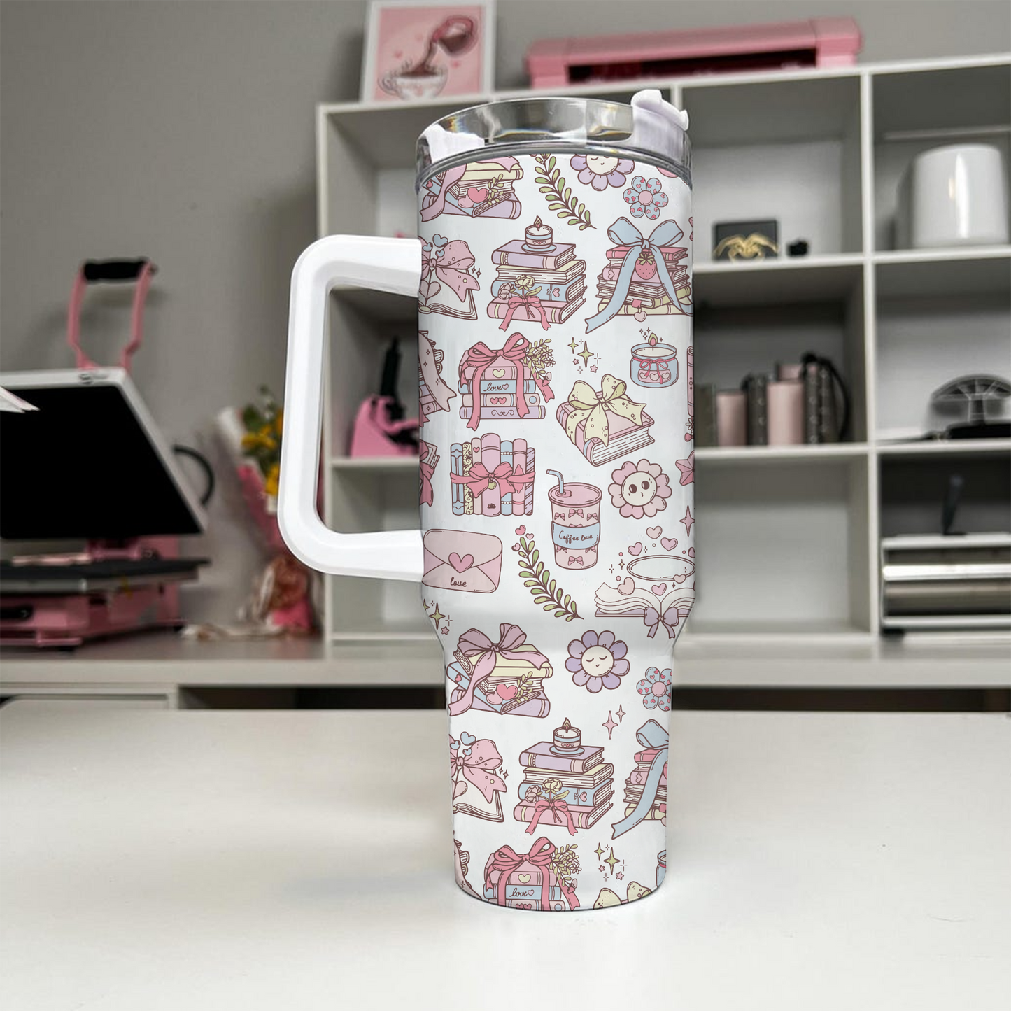 Pastel Bookish Tumbler