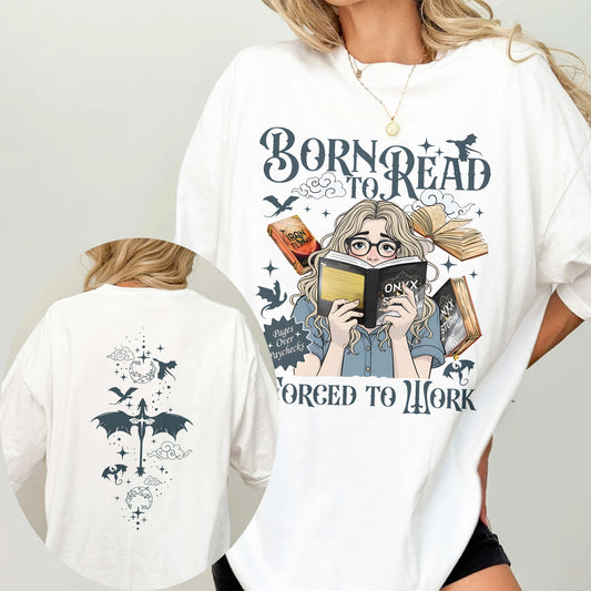 Onyx Storm Comfort Colors Graphic Tee – Born to Read Edition
