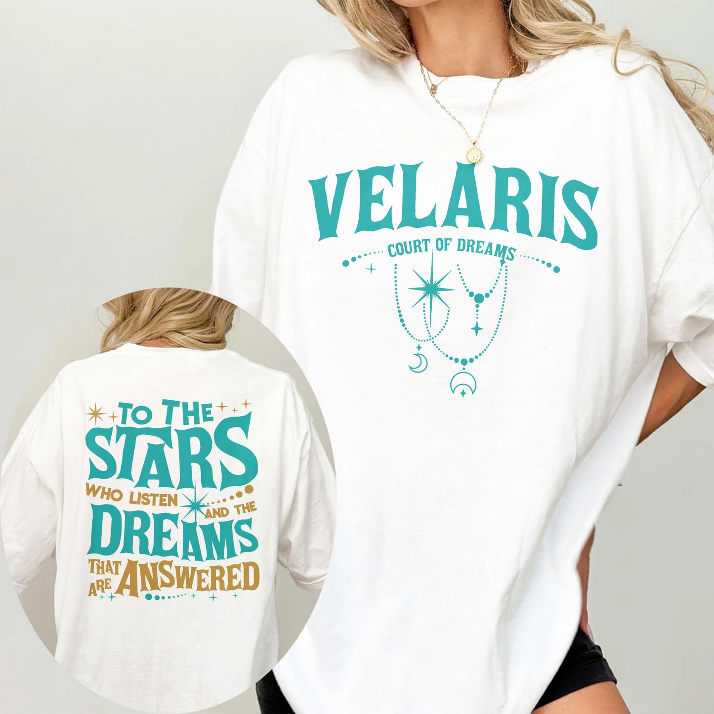 Velaris Court of Dreams Comfort Colors T-Shirt – ACOTAR Star Quote Tee