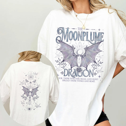 Moonplume Dragon Comfort Colors Tee – Soft Fantasy Aesthetic