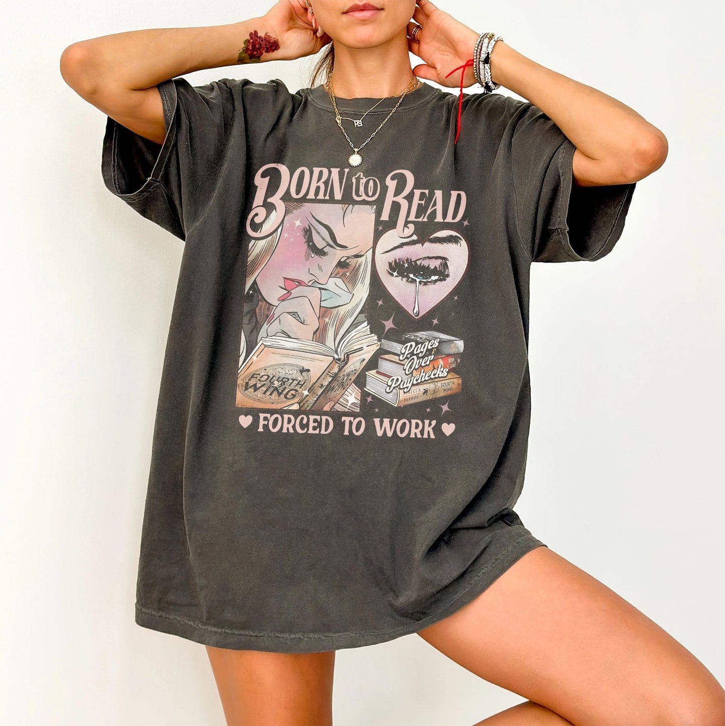 Fourth Wing Comfort Colors T-Shirt – Born to Read Design