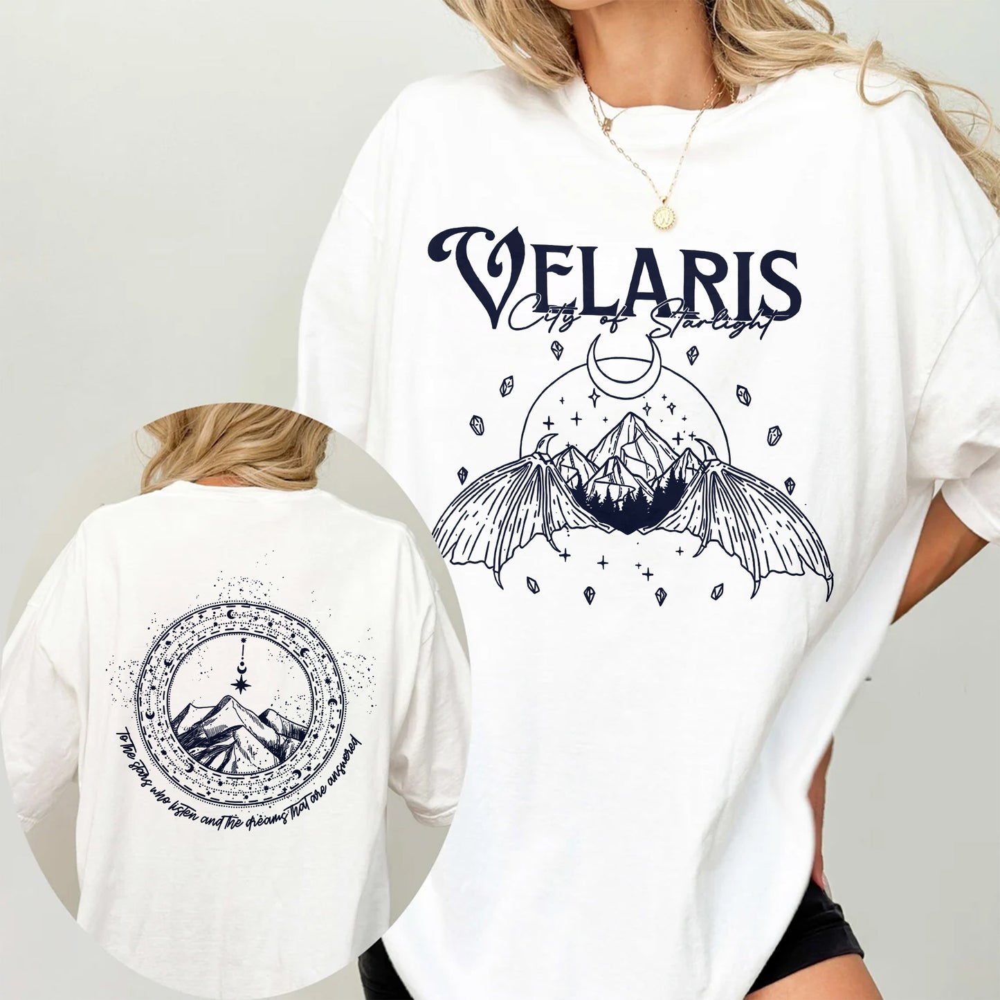 Velaris Comfort Colors T-Shirt – Night Court Wings Design