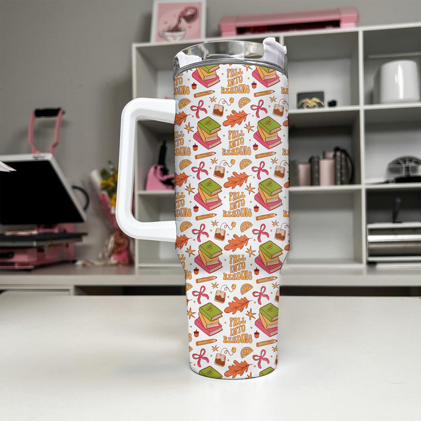 Fall Into Reading Bookish Tumbler