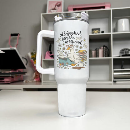All Booked for the Weekend Bookish Tumbler