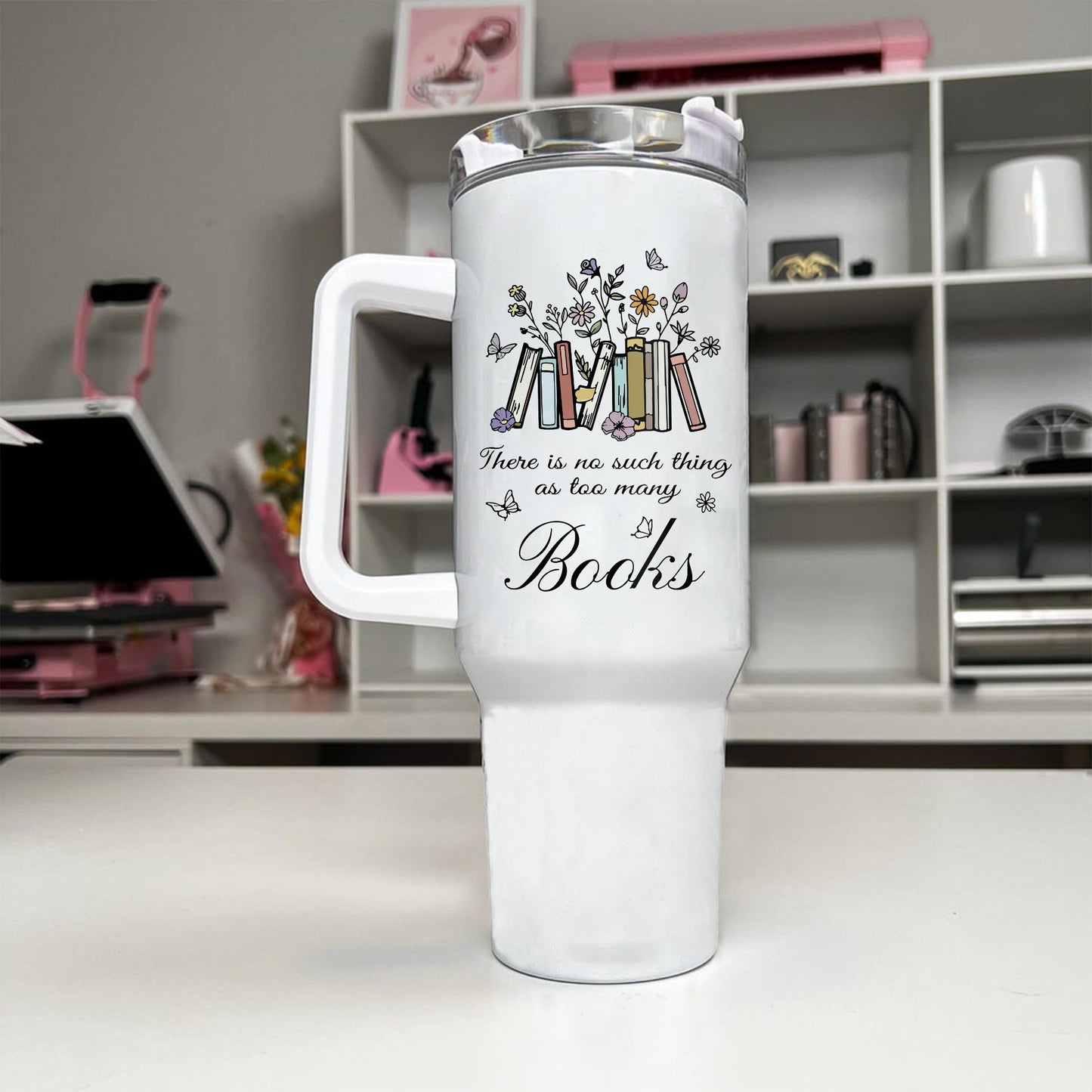 Too Many Books Bookish Tumbler