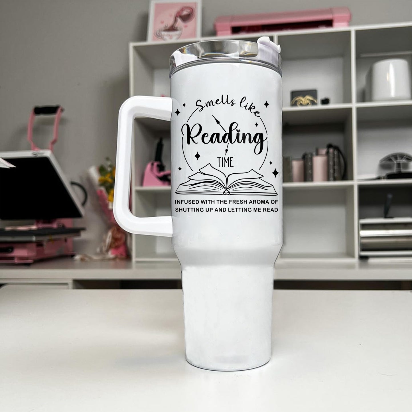 Smells Like Reading Time Stainless Steel Tumbler