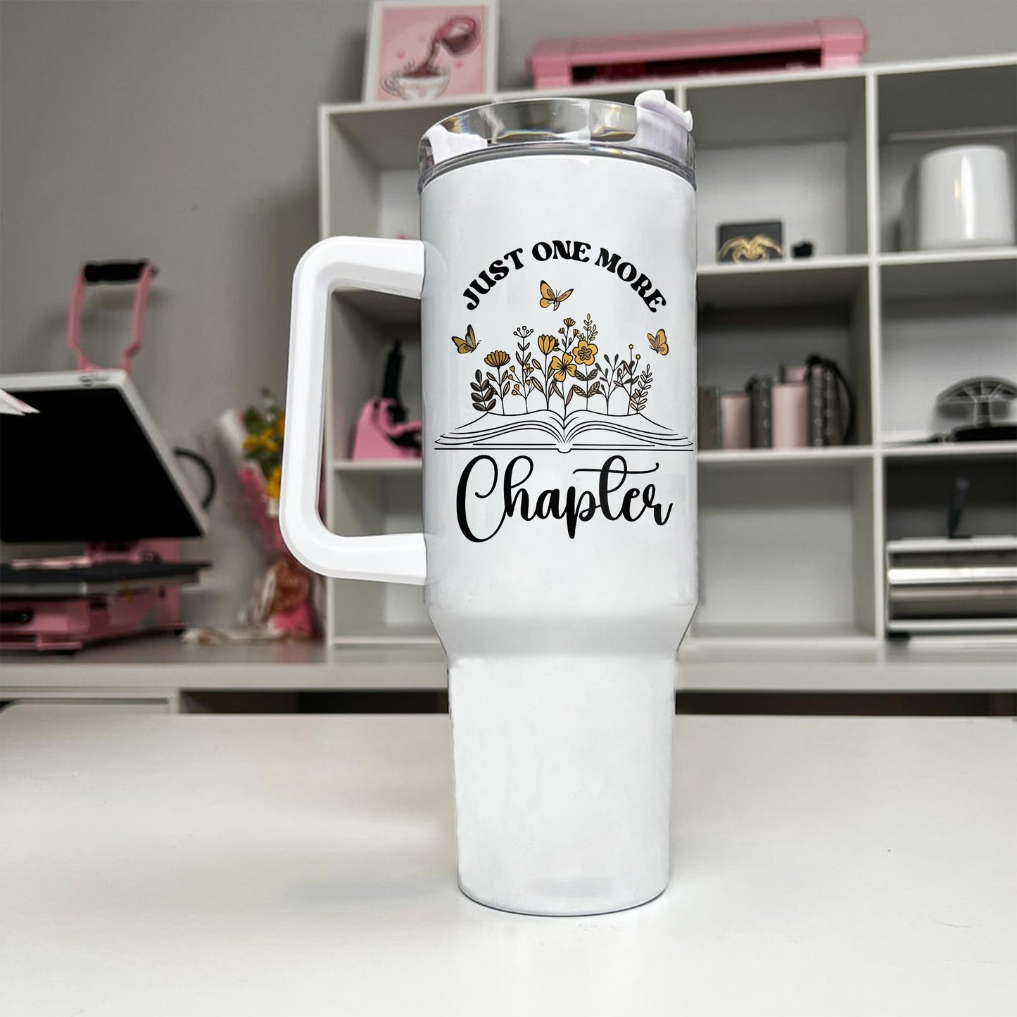 Just One More Chapter Bookish Tumbler
