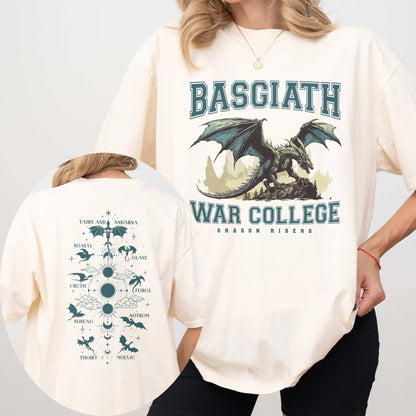 Basgiath War College T shirt Fourth Wing Fantasy Tee