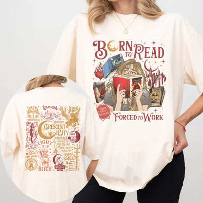 Crescent City Comfort Colors Tee – Born to Read, Pages Over Paychecks
