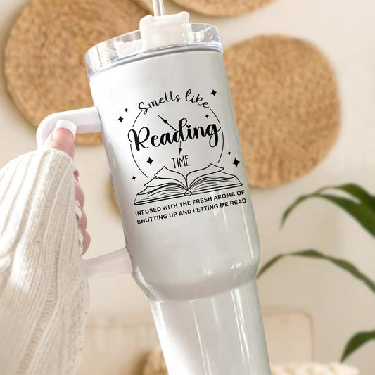 Smells Like Reading Time Stainless Steel Tumbler