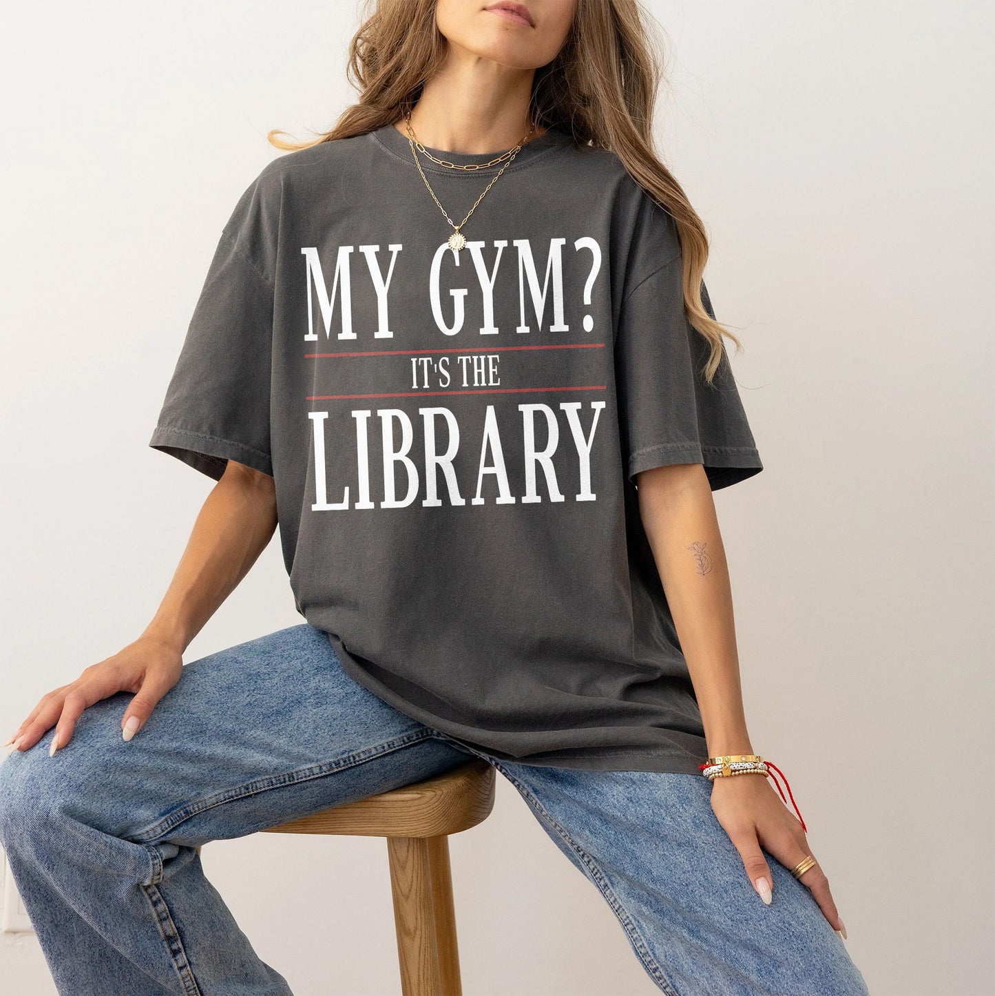 Library Is My Gym Comfort Colors T-Shirt