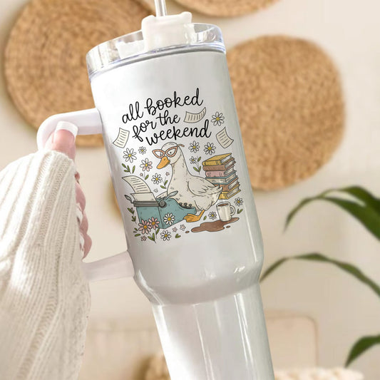 All Booked for the Weekend Bookish Tumbler