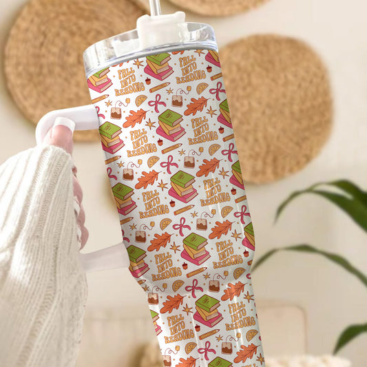 Fall Into Reading Bookish Tumbler