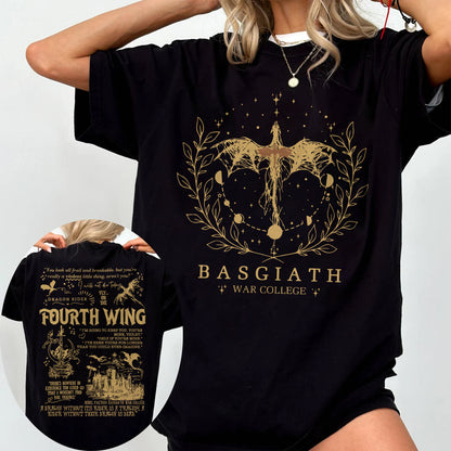 Basgiath War College T-Shirt | Fourth Wing Fantasy Tee