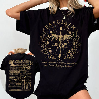 Basgiath War College T-Shirt | Fourth Wing Fantasy Tee