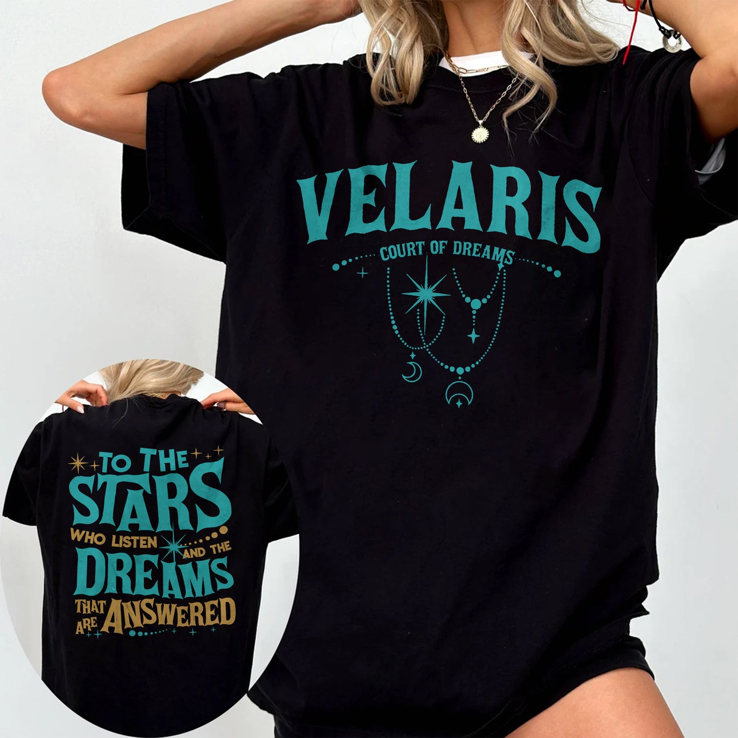 Velaris Court of Dreams Comfort Colors T-Shirt – ACOTAR Star Quote Tee