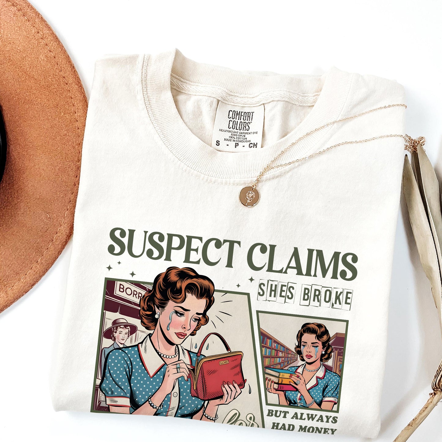 Money for New Books Comfort Colors Graphic Tee – Retro Reader Style
