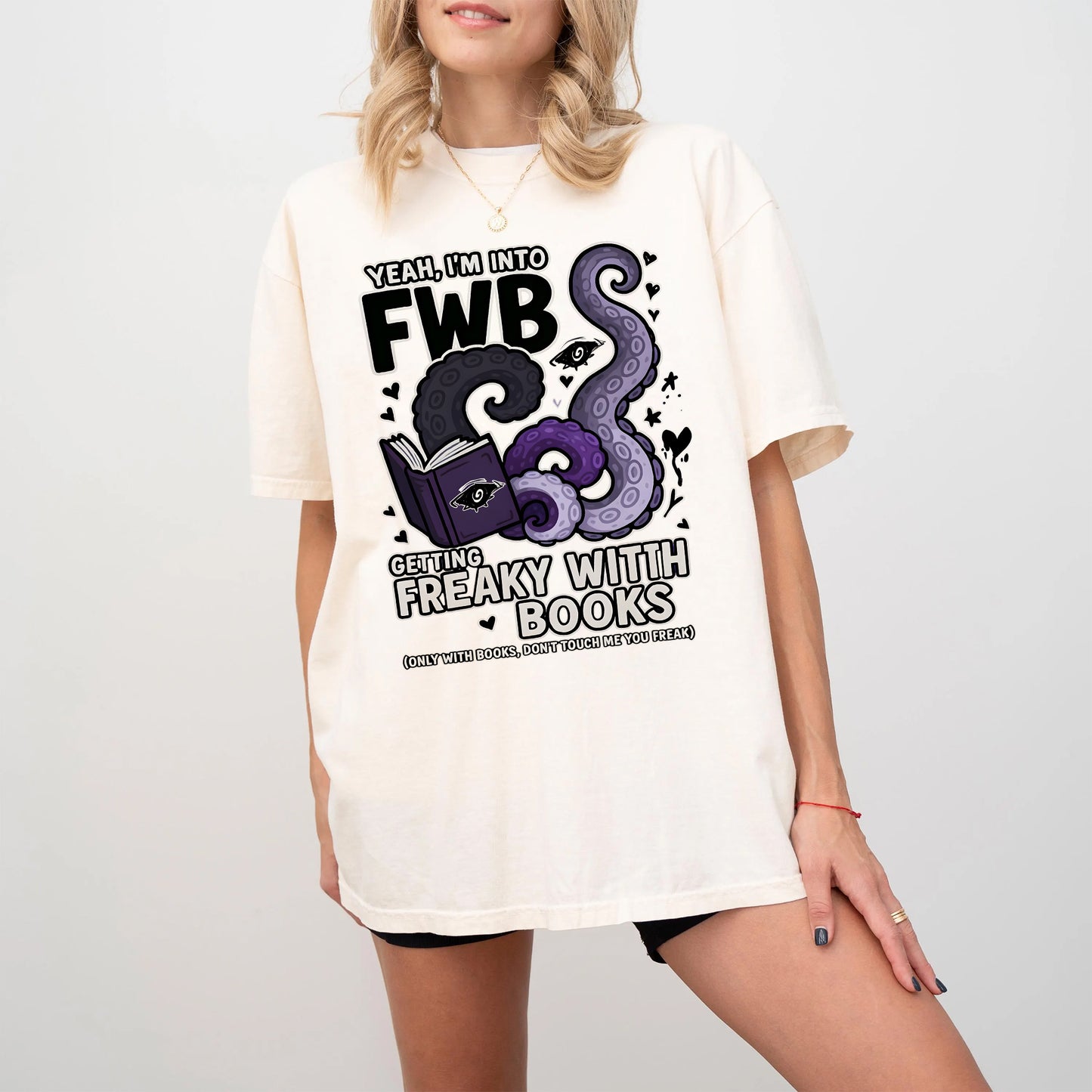 Freaky With Books Comfort Colors Graphic Tee