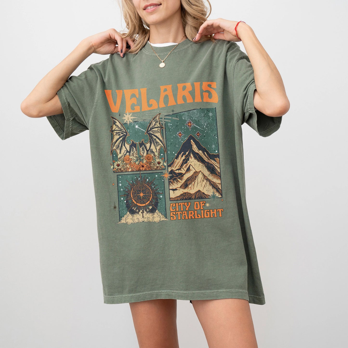 Velaris – City of Starlight Retro Fantasy Tee