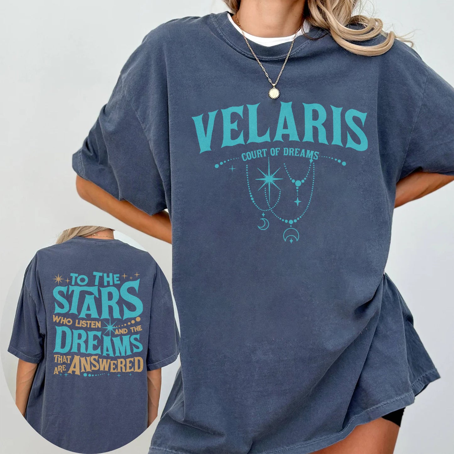 Velaris Court of Dreams Comfort Colors T-Shirt – ACOTAR Star Quote Tee