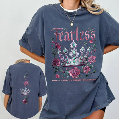 Fearless Crown Comfort Colors Tee – Rose & Power Aesthetic