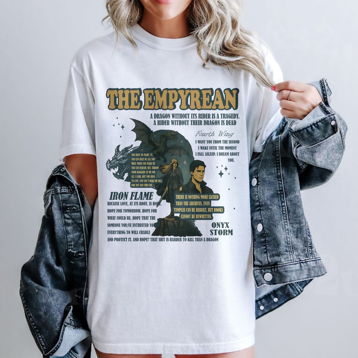 The Empyrean Comfort Colors T-Shirt – Fourth Wing & Iron Flame Quotes