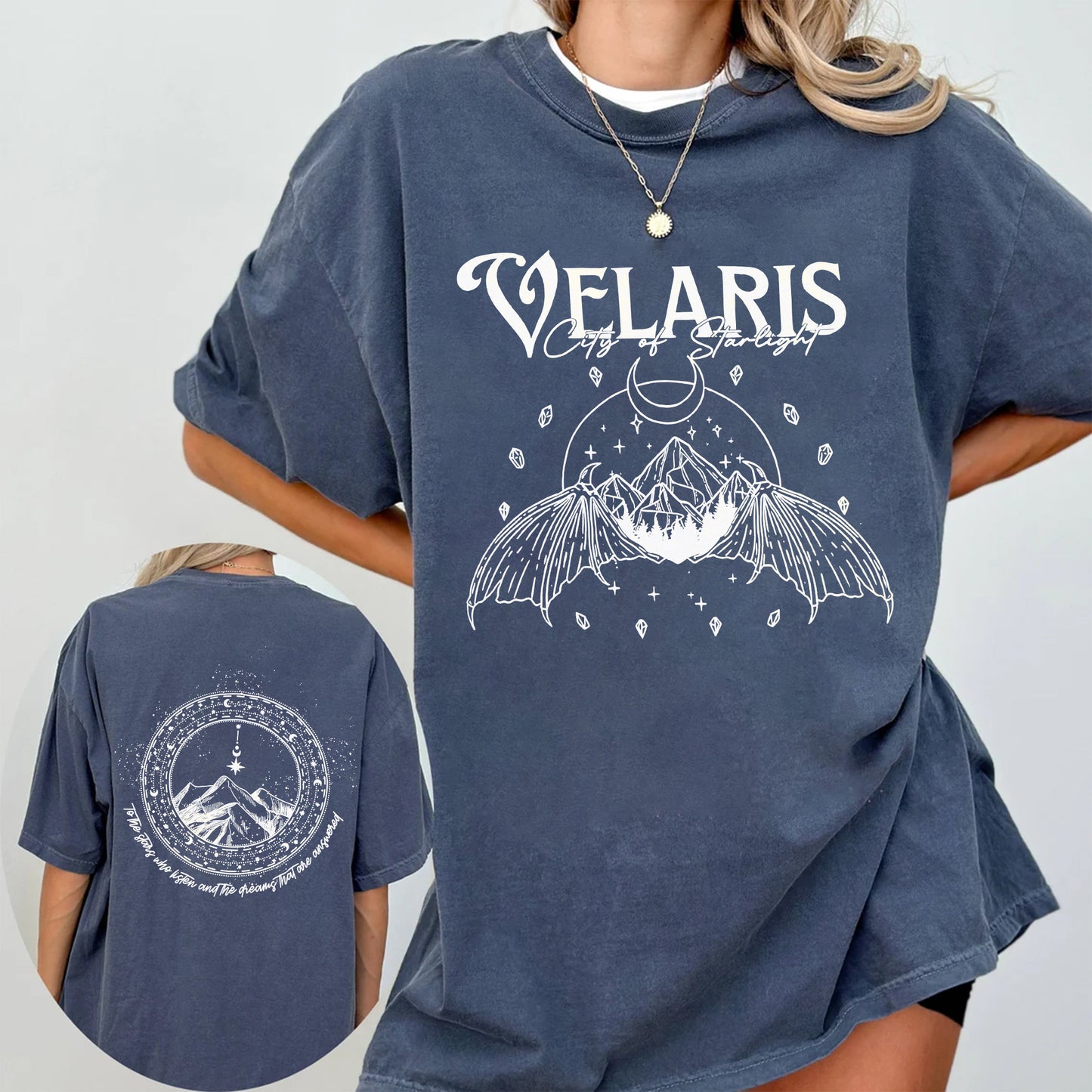 Velaris Comfort Colors T-Shirt – Night Court Wings Design