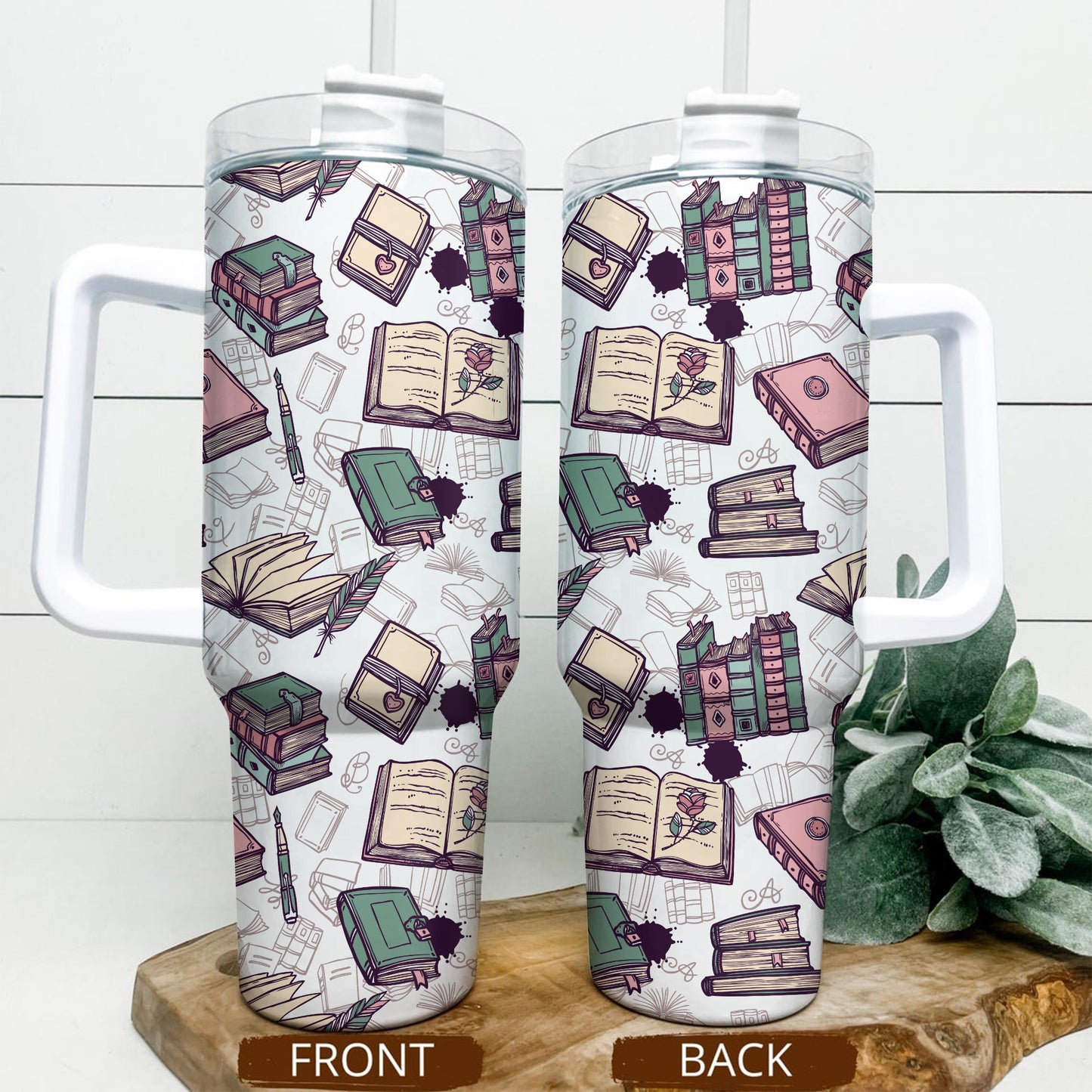Romantasy Books & Quill Tumbler