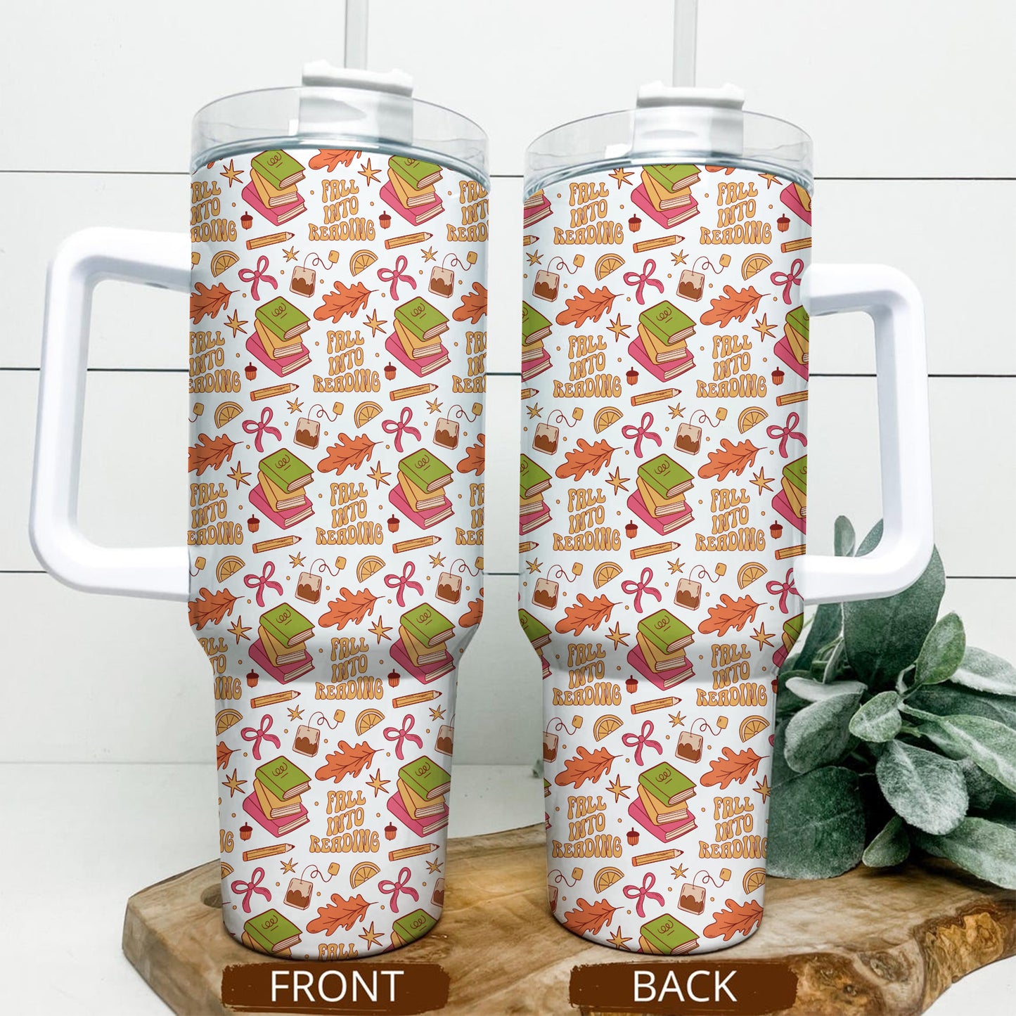 Fall Into Reading Bookish Tumbler