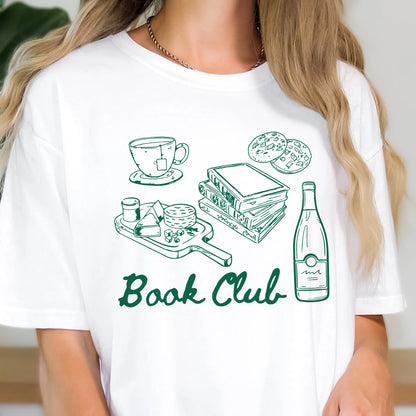 Book Club Snacks Comfort Colors Graphic Tee